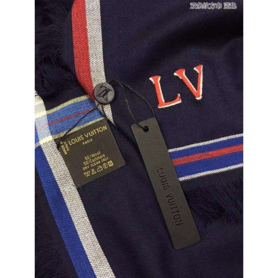 Replica Louis Vuitton Blue Double Stripes Square MP1702