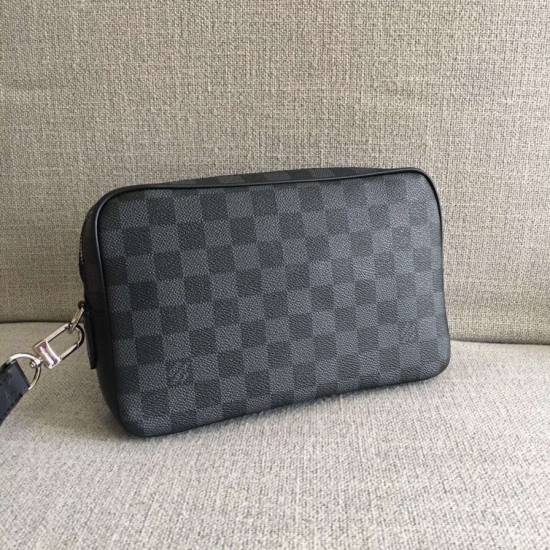 Fake Louis Vuitton  Kasai Clutch Damier Graphite N41664 Replica