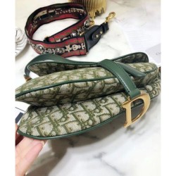 Fake Christian Dior Saddle Bag M0446 Green Replica