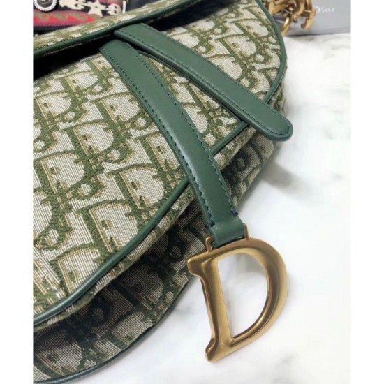 Fake Christian Dior Saddle Bag M0446 Green Replica