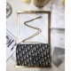 Replica Christian Dior Saddle long wallet with flap S5614 Dark Blue Replica Christian Dior Saddle long wallet with flap S5614 Dark Blue