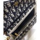 Replica Christian Dior Saddle long wallet with flap S5614 Dark Blue Replica Christian Dior Saddle long wallet with flap S5614 Dark Blue