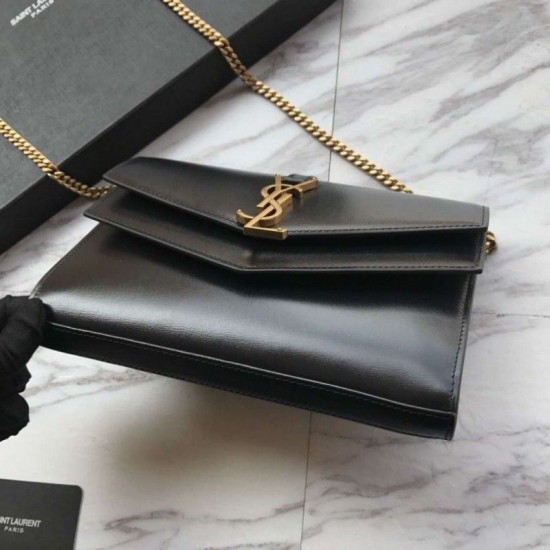 Fake YSL Saint Laurent Cassandra Bag With Monogram Slider Black Replica Fake YSL Saint Laurent Cassandra Bag With Monogram Slider Black Replica
