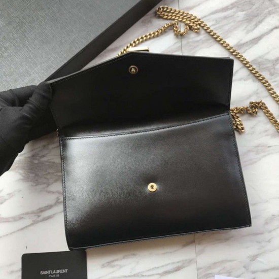 Fake YSL Saint Laurent Cassandra Bag With Monogram Slider Black Replica Fake YSL Saint Laurent Cassandra Bag With Monogram Slider Black Replica