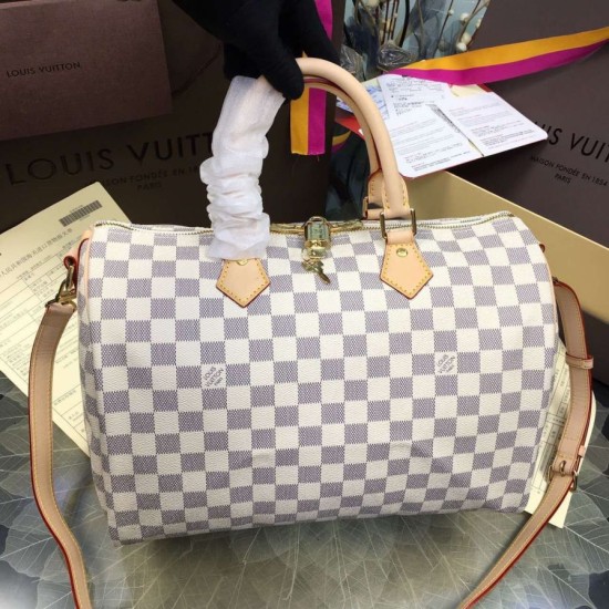 Replica Louis Vuitton  Speedy Bandoulière 35 Damier Azur N41372