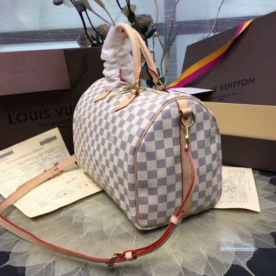 Replica Louis Vuitton  Speedy Bandoulière 35 Damier Azur N41372
