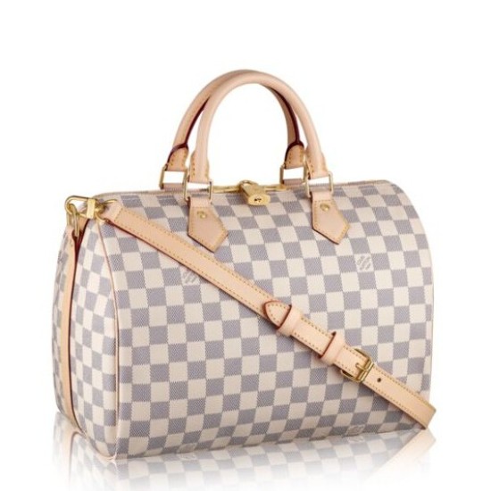 Fake Louis Vuitton Speedy Bandoulière 30 Damier Azur N41373 Replica Replica Louis Vuitton Speedy Bandoulière 30 Damier Azur N41373