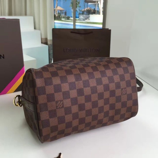 Replica Louis Vuitton Speedy Bandoulière 25 Damier Ebene N41368 Replica Louis Vuitton Speedy Bandoulière 25 Damier Ebene N41368