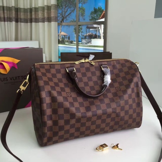 Fake Louis Vuitton  Speedy Bandoulière 30 Damier Ebene N41367 Replica