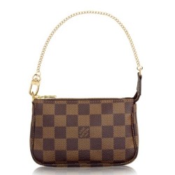 Fake Louis Vuitton  Mini Pochette Accessoires Damier Ebene N58009 Replica