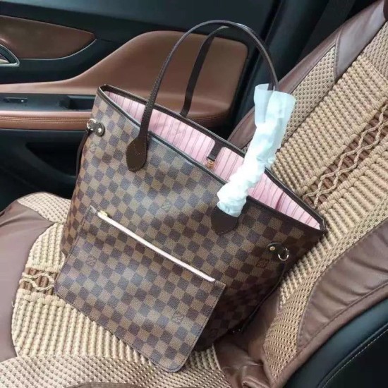 Fake Louis Vuitton Neverfull MM Damier Ebene N41603 Replica Replica Louis Vuitton Neverfull MM Damier Ebene N41603