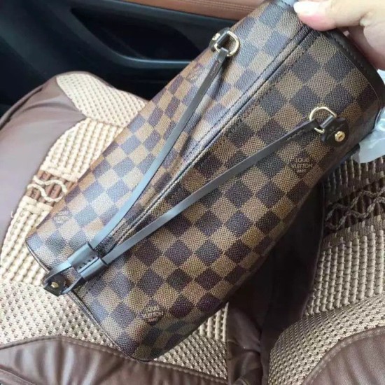 Fake Louis Vuitton Neverfull MM Damier Ebene N41603 Replica Replica Louis Vuitton Neverfull MM Damier Ebene N41603