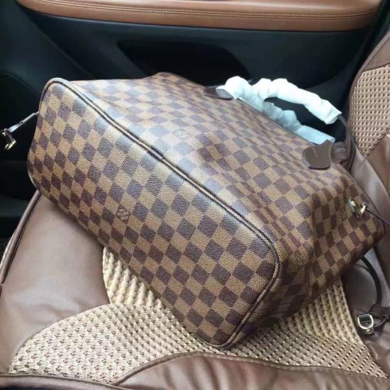Fake Louis Vuitton Neverfull MM Damier Ebene N41603 Replica Replica Louis Vuitton Neverfull MM Damier Ebene N41603