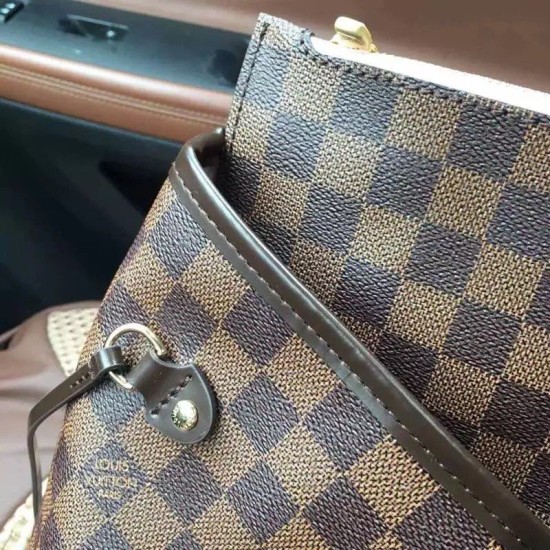 Fake Louis Vuitton Neverfull MM Damier Ebene N41603 Replica Replica Louis Vuitton Neverfull MM Damier Ebene N41603