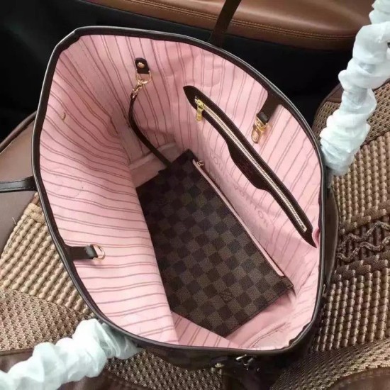 Fake Louis Vuitton Neverfull MM Damier Ebene N41603 Replica Replica Louis Vuitton Neverfull MM Damier Ebene N41603