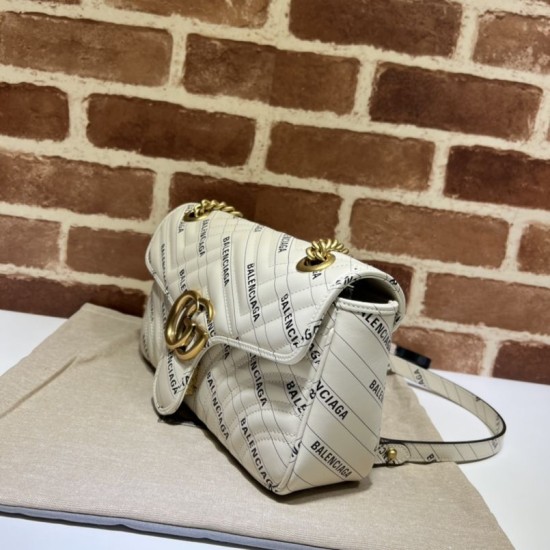 Replica Gucci The Hacker Project small GG Marmont bag 443497 Cream