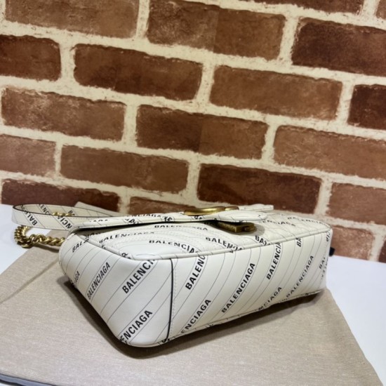 Replica Gucci The Hacker Project small GG Marmont bag 443497 Cream