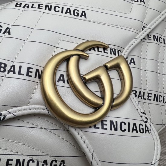 Replica Gucci The Hacker Project small GG Marmont bag 443497 Cream