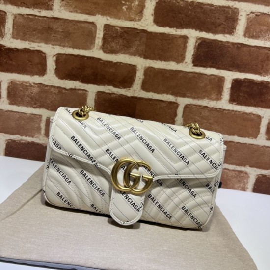 Replica Gucci The Hacker Project small GG Marmont bag 443497 Cream
