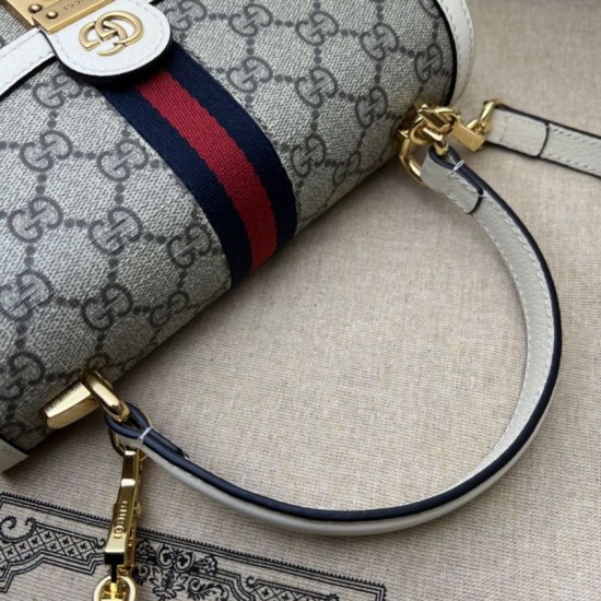 Replica Gucci Ophidia Small top handle bag with Web 651055 White Replica Gucci Ophidia Small top handle bag with Web 651055 White