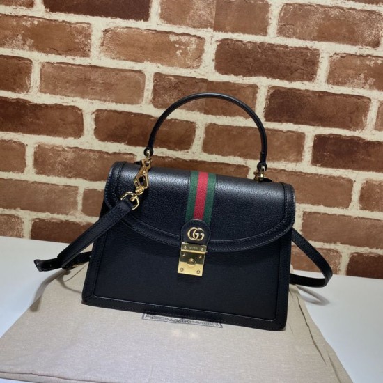 Replica Gucci Ophidia Small top handle bag with Web 651055 Black Replica Gucci Ophidia Small top handle bag with Web 651055 Black