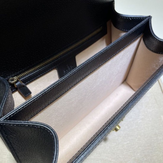 Replica Gucci Ophidia Small top handle bag with Web 651055 Black Replica Gucci Ophidia Small top handle bag with Web 651055 Black