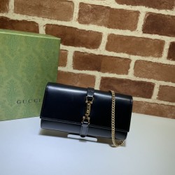 Fake Gucci Jackie 1961 chain wallet 652681 Black Replica