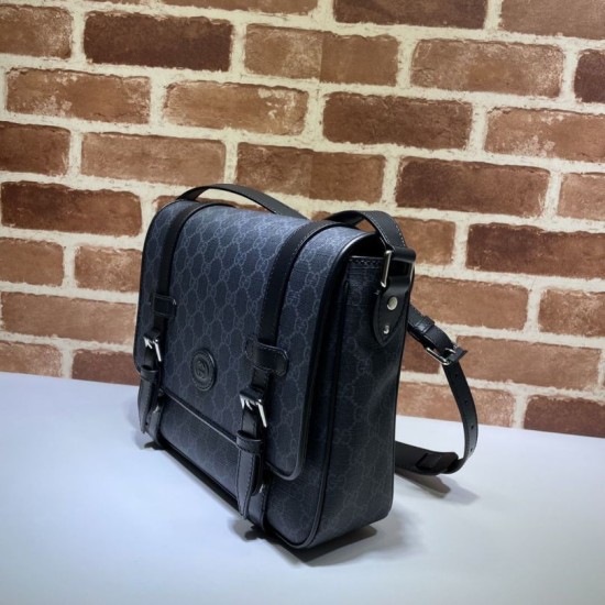 Replica Gucci GG Messenger Bag 658542 Black Fake Gucci GG Messenger Bag 658542 Black Replica