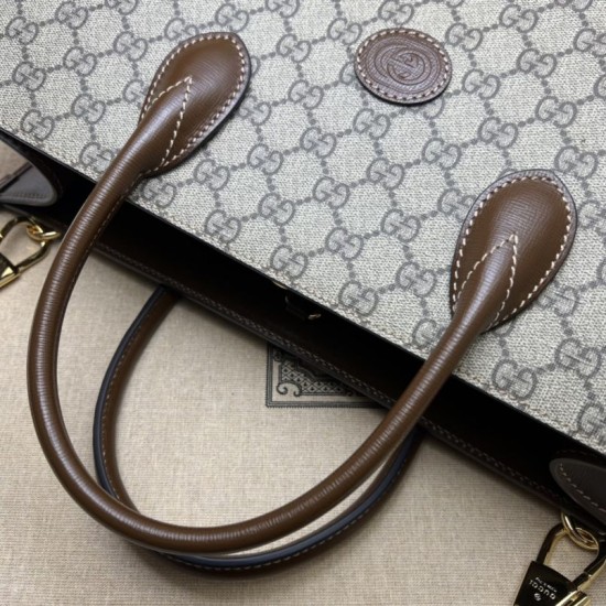 Fake Gucci Medium tote with Interlocking G Bag 674148 Brown Replica Replica Gucci Medium tote with Interlocking G Bag 674148 Brown