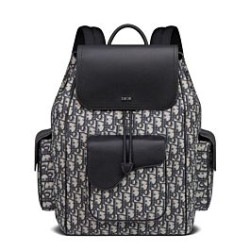 Fake Christian Dior Saddle Backpack Dark Blue Replica