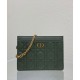 Fake Christian Dior Caro Zipped Pouch Green Replica Replica Christian Dior Caro Zipped Pouch Green
