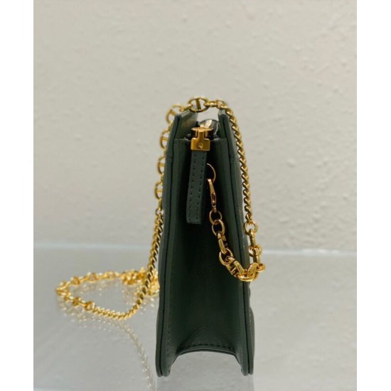 Fake Christian Dior Caro Zipped Pouch Green Replica Replica Christian Dior Caro Zipped Pouch Green