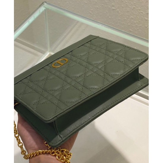 Fake Christian Dior Caro Zipped Pouch Green Replica Replica Christian Dior Caro Zipped Pouch Green
