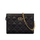 Replica Christian Dior Caro Zipped Pouch Black Fake Christian Dior Caro Zipped Pouch Black Replica