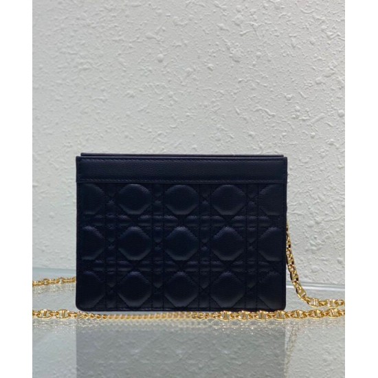 Replica Christian Dior Caro Zipped Pouch Black Fake Christian Dior Caro Zipped Pouch Black Replica
