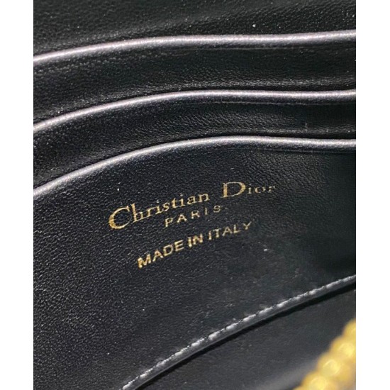 Replica Christian Dior Caro Zipped Pouch Black Fake Christian Dior Caro Zipped Pouch Black Replica