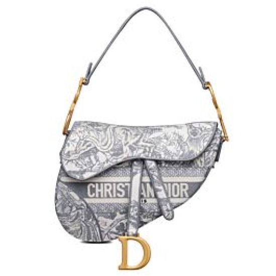Replica Christian Dior Saddle Bag Gray Replica Christian Dior Saddle Bag Gray