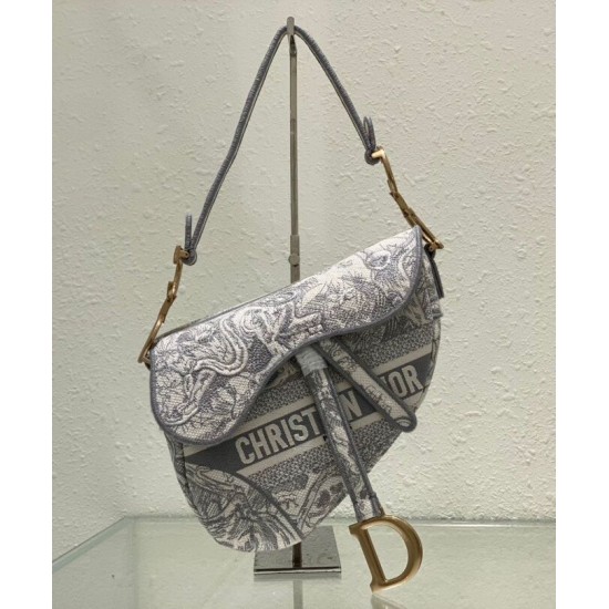 Replica Christian Dior Saddle Bag Gray Replica Christian Dior Saddle Bag Gray