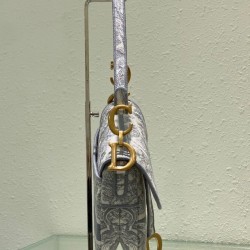 Replica Christian Dior Saddle Bag Gray