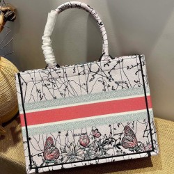 Replica Christian Dior Small Book Tote Pink