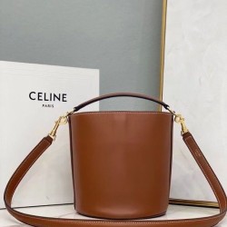 Fake  Celine Teen Bucket 16 197573 Coffee Replica