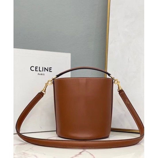 Fake  Celine Teen Bucket 16 197573 Coffee Replica