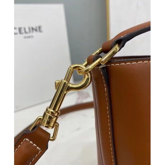 Fake  Celine Teen Bucket 16 197573 Coffee Replica