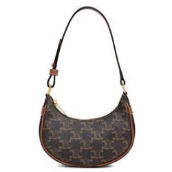 Replica Celine Mini Ava In Triomphe Canvas And Calfskin Brown