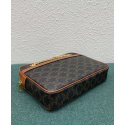 Fake Celine Medium Patapans In Triomphe Canvas Brown Replica