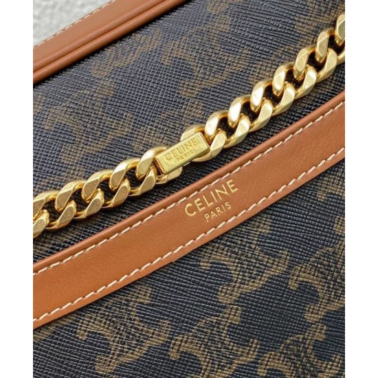 Fake Celine Medium Patapans In Triomphe Canvas Brown Replica