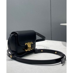 Fake Celine Mini Triomphe In Shiny Calfskin Black Replica Replica Celine Mini Triomphe In Shiny Calfskin Black