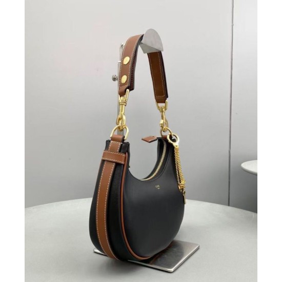 Replica Celine Medium Strap Ava Bag In Smooth Calfskin Black