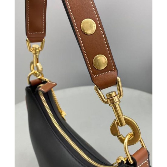 Replica Celine Medium Strap Ava Bag In Smooth Calfskin Black