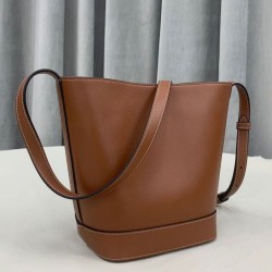 Fake Celine Small Bucket Cuir Triomphe Coffee Replica